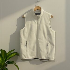 Cream Sleeveless Fleece Vest